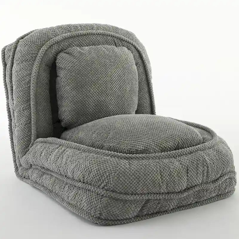 Pink / White / Grey Foldable Floor Sofa, 5-Position Adjustable, 1-Person