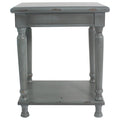 Solid Wood Accent End Table, 6 Colors, Carved Leg Style