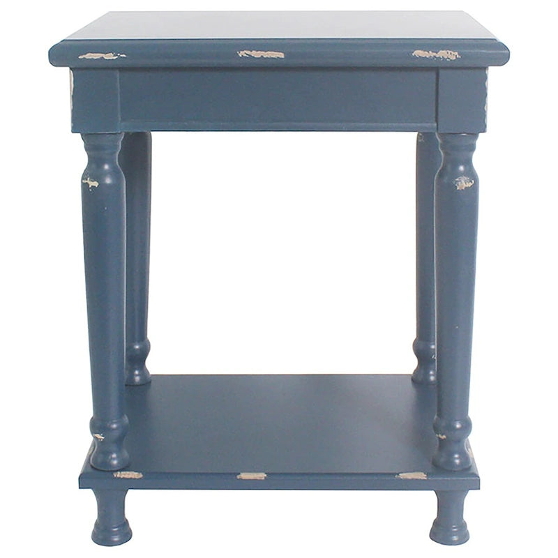 Solid Wood Accent End Table, 6 Colors, Carved Leg Style