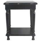 Solid Wood Accent End Table, 6 Colors, Carved Leg Style