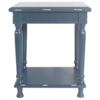 Solid Wood Accent End Table, 6 Colors, Carved Leg Style