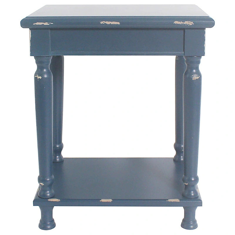 Solid Wood Accent End Table, 6 Colors, Carved Leg Style