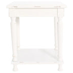 Solid Wood Accent End Table, 6 Colors, Carved Leg Style