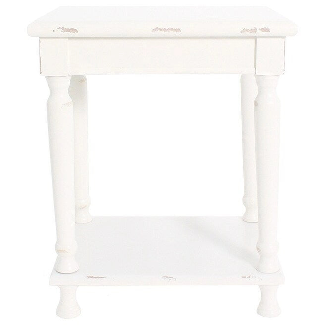 Solid Wood Accent End Table, 6 Colors, Carved Leg Style