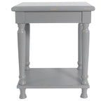 Solid Wood Accent End Table, 6 Colors, Carved Leg Style