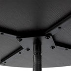 Black/Brown Adjustable Round Bar Table, Industrial Style, Seats 2