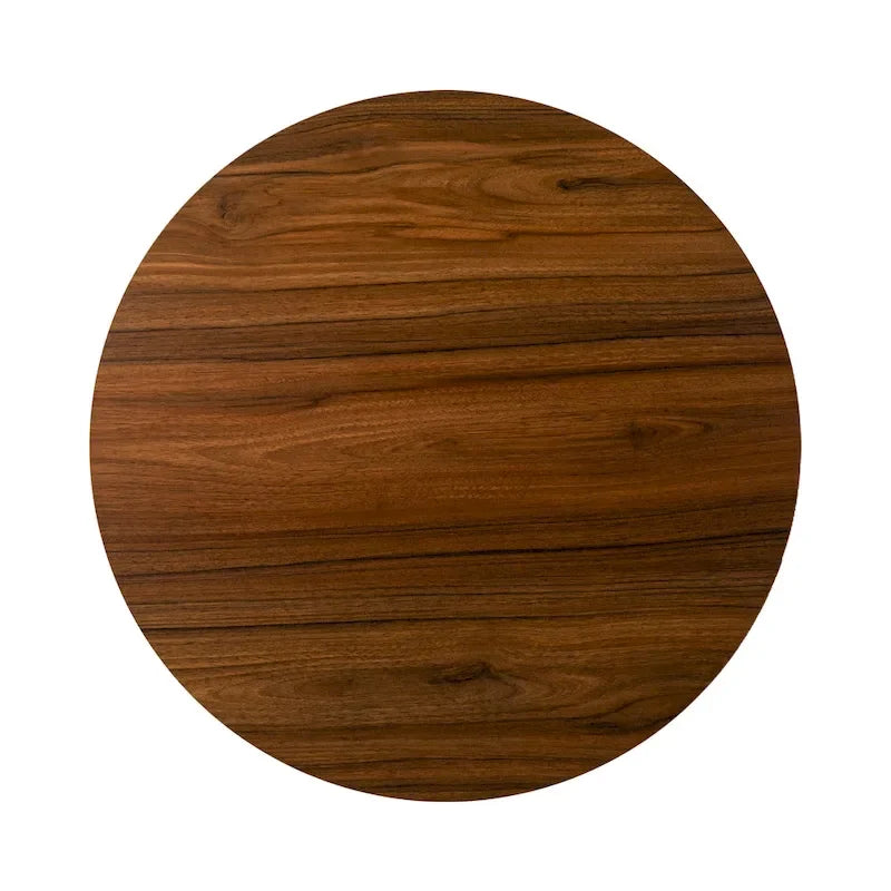 Black/Brown Adjustable Round Bar Table, Industrial Style, Seats 2