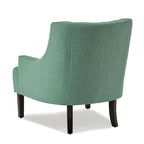 Teal Chenille Button-Tufted Accent Chair, 1-Seat