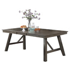 White/Grey & Dark Brown Rectangular Dining Table, Seats 6