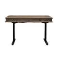 Weathered Gray Adjustable Height Standing Desk, 1-Person