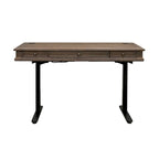 Weathered Gray Adjustable Height Standing Desk, 1-Person