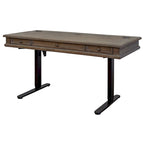 Weathered Gray Adjustable Height Standing Desk, 1-Person