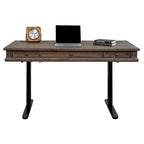 Weathered Gray Adjustable Height Standing Desk, 1-Person