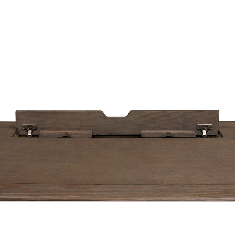 Weathered Gray Adjustable Height Standing Desk, 1-Person