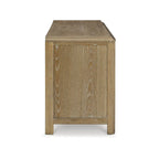 Light Brown 80" TV Stand for TVs up to 92", 2-Door Cabinet with Drawers