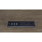 Weathered Gray L-Shaped Writing Desk with Return, 1-Person
