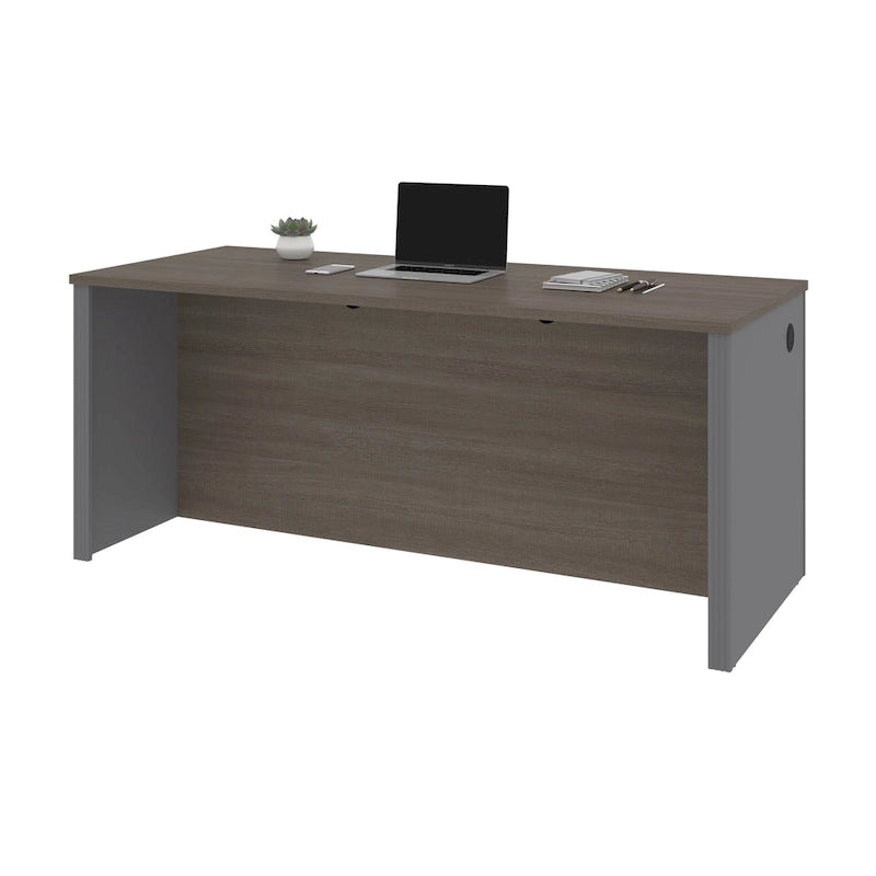 Bark Grey & Slate 72" Desk Shell – 2-Person Assembly