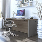 Bark Grey & Slate 72" Desk Shell – 2-Person Assembly