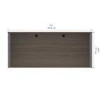 Bark Grey & Slate 72" Desk Shell – 2-Person Assembly