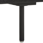 Black/Natural 2-Door 2-Shelf Slatted Media Stand